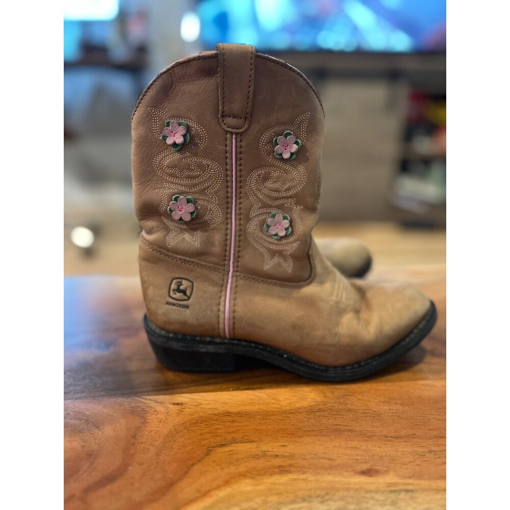 John Deere Flowers Western Boot - Size‎ 4.5